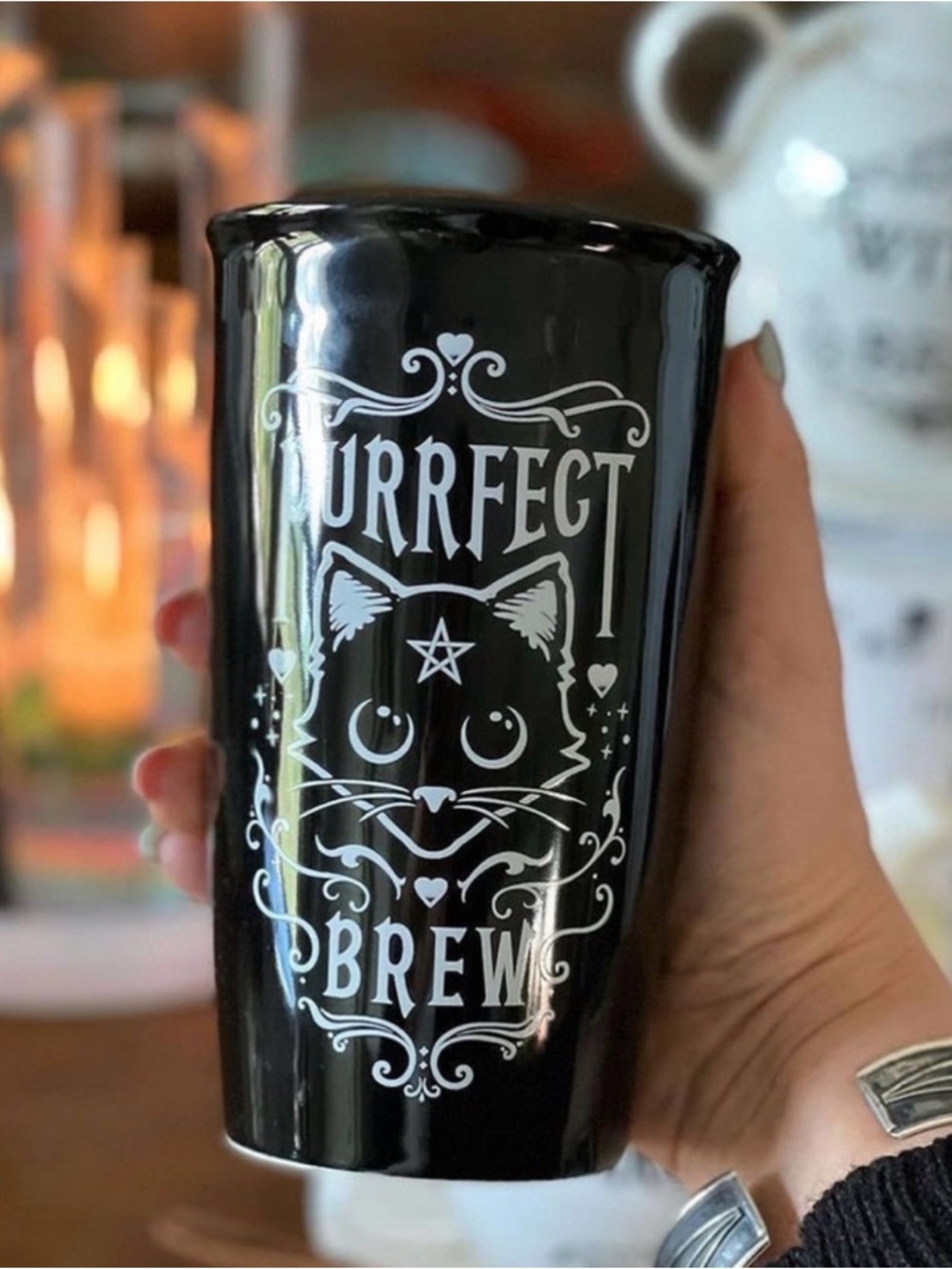 Alchemy Gothic Purrfect Brew Hot/Cold Travel Mug